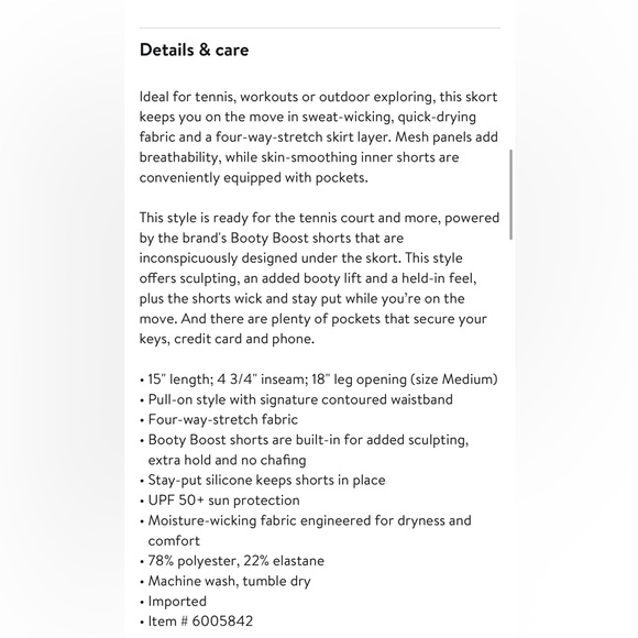 NWOT Spanx Get Moving 14 in skort White size S - Picture 7 of 7